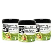 ELASTA QP Olive Oil & Mango Butter Glaze 3 Pack - For Softer Fuller Looking Hair, Intensive Treatment, Strengthens, Thermal Protecting, Moisturizing, Adds Shine, 6 oz