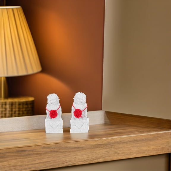 ELAYARD Guardian Lion Figurine Lion Statue Multi Plastic 1 Pair