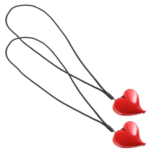 ELAYARD 1 Pair Heart-Shaped Red Nylon And PP Bib Clips For Securing Bibs On Baby Stroller