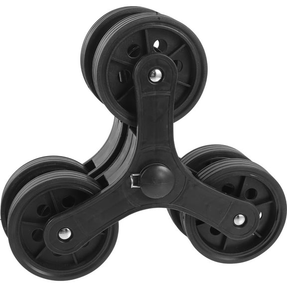 ELAYARD 1Pair Plastic Trolley Casters Stair Climbing Triangle Wheels for Cart Accessories