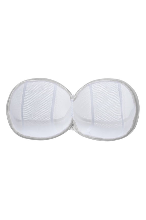 1Pc White Bra Wash Bag with Breathable Mesh and Reusable Material
