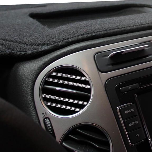 ELAYARD Carbon Fiber Style Air Conditioner Vent Cover Trim for Car, 1 Roll, and Easy to Install