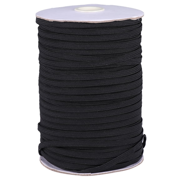 ELAYARD 1 Roll Elastic Binding Ribbon Elastic Band Black Polyester Decorating Household DIY Flat