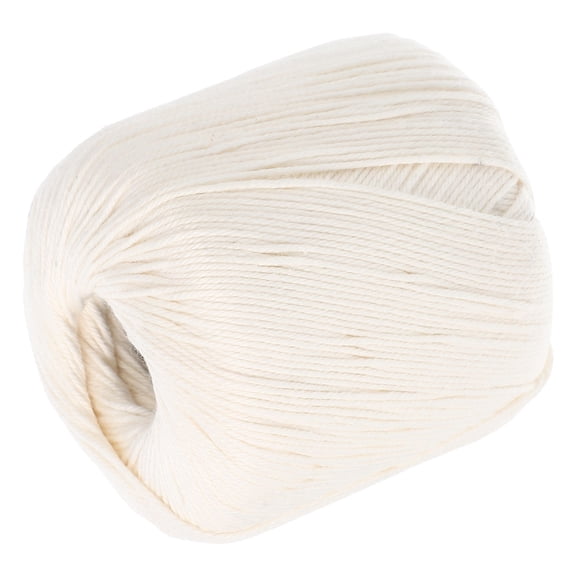 ELAYARD White Cotton Crochet Yarn for Knitting, Crafts, and Projects – Soft Multi-Purpose Yarn for Handwork