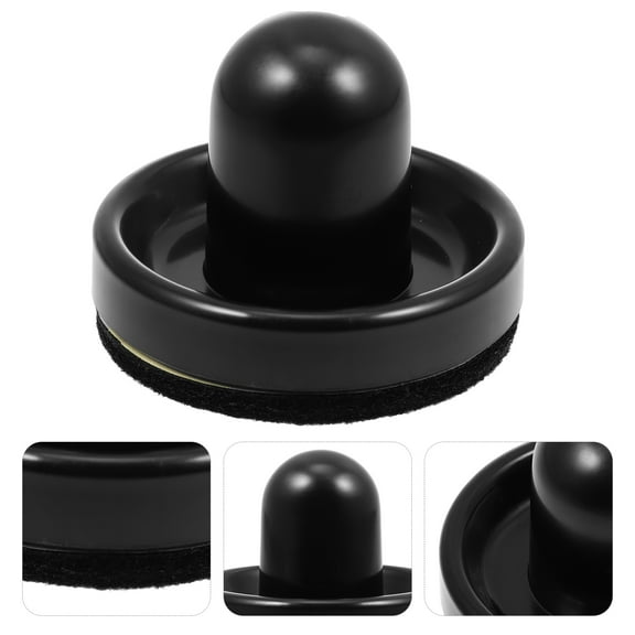 ELAYARD 1Set Air Hockey Pusher Black Plastic for Carnival Fairs and Air Hockey Equipment