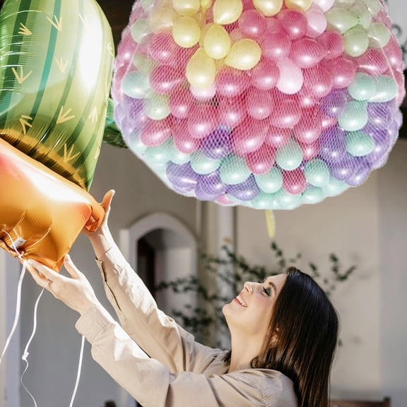 ELAYARD 1 Set Balloon Drop Net Plastic Balloon Protection for Catering Displays