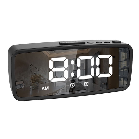ELAYARD LED Digital Alarm Clock for Bedroom, Easy-to-Use, Compact Design, Ideal for Home and Office Use