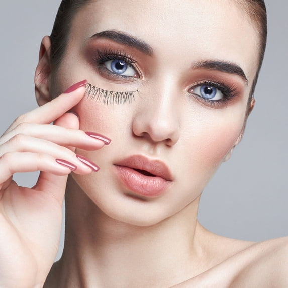 ELAYARD 4Pair Natural Black Makeup Eyelash Extensions Comfortable and Safe to Wear