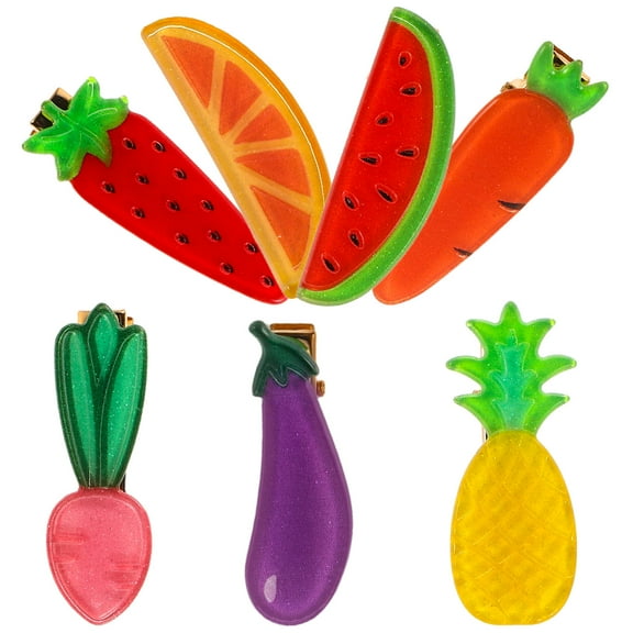 ELAYARD 1Set Fruit Hair Clip Decorative Vegetable Side Clip Cute Hair Ornament Accessory