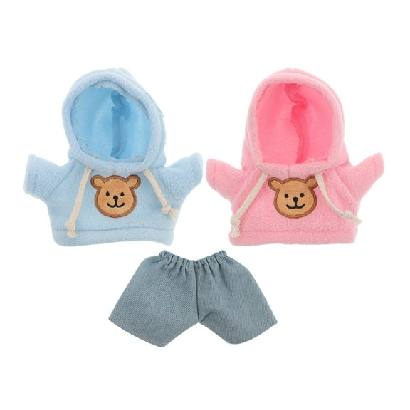 ELAYARD Plush Bear Clothes Set with Assorted Color Replaceable Fabric Hoodie for Stuffed Animals and