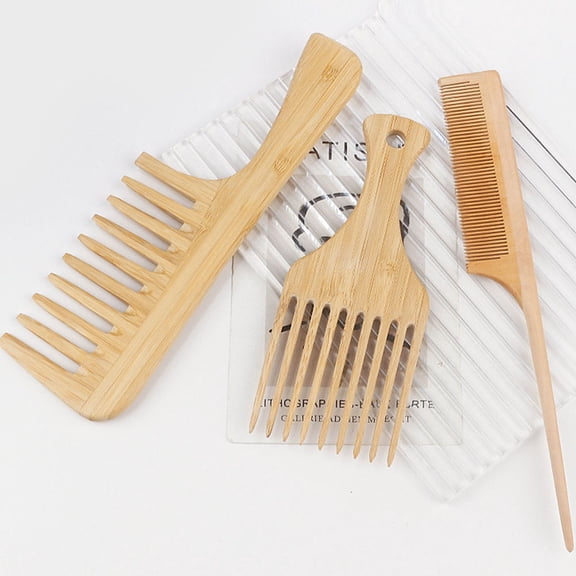 ELAYARD 1 Set Mens Hair Comb Bamboo Scalp Soothing Wide Comb for Daily Use