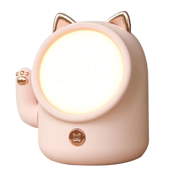 ELAYARD 1Set Small Rechargeable Cat Lamp LED Night Light with USB Charging for Home Decor