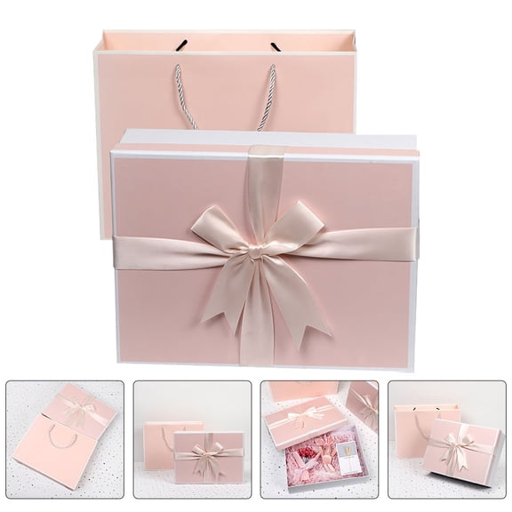 ELAYARD Durable Pink Paper Box for Festive Wrapping and Present Giving 1Pc