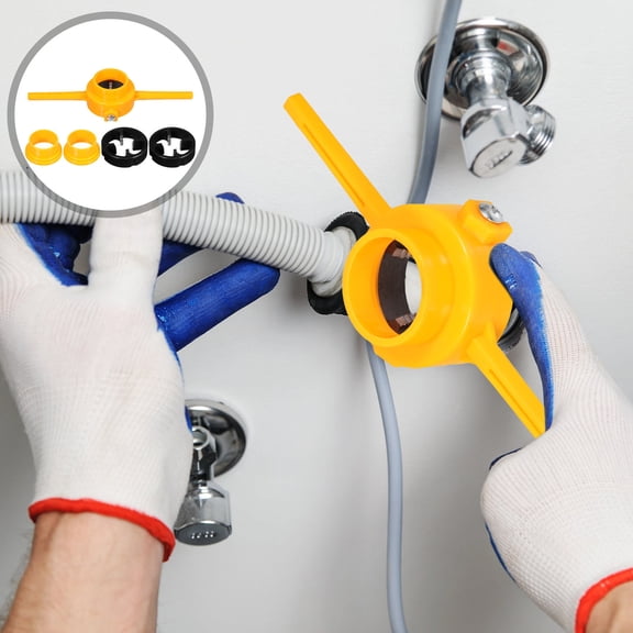 ELAYARD Orange ABS Plumbing Pipe Threader Set - Threading Tools for Home and Plumbing Projects