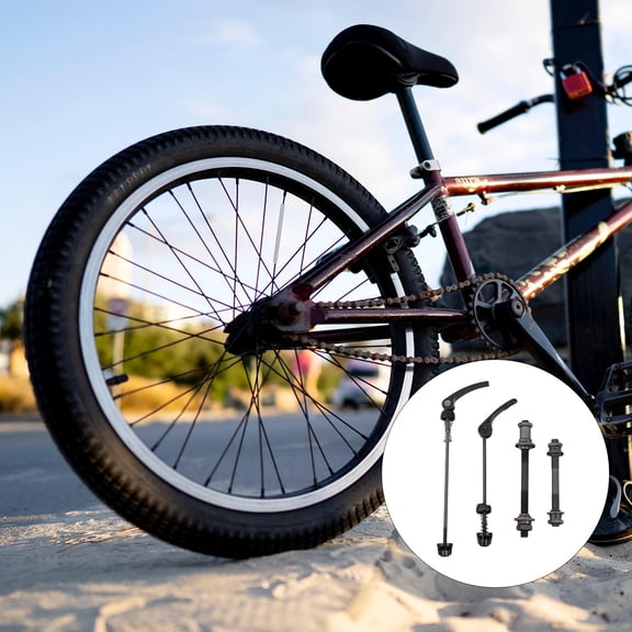 ELAYARD 1 Set Quick Release Skewer Front Rear Hub Metal Black for Cycling