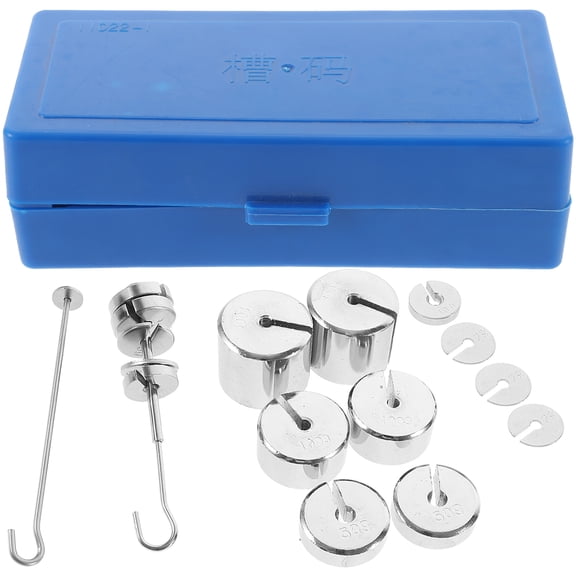 ELAYARD 1 Set Slotted Small Weights Steel Chromium Plated for Educational Demonstrations and Labs