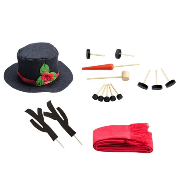 ELAYARD Reusable Snowman Decoration Kit with Colorful Props for Winter Holidays, Outdoor Fun, and Festive Seasonal Activities