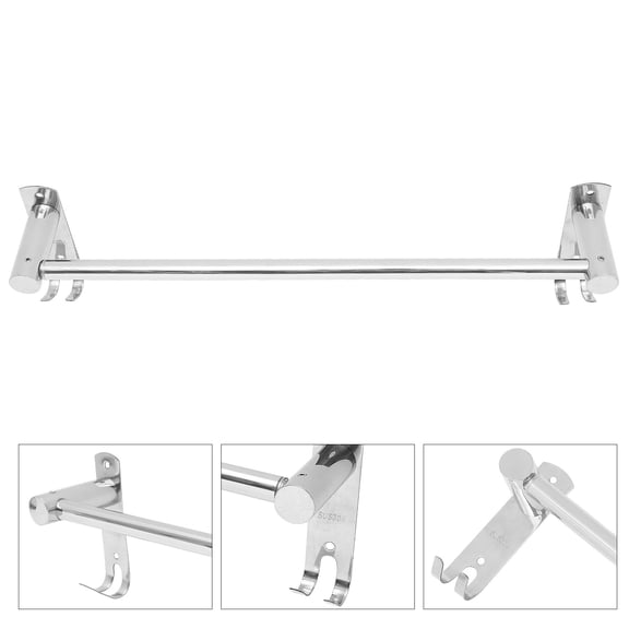 ELAYARD 1Set Adjustable Stainless Steel Bathroom Towel Hanger Wall Mounted for Towels and Utensils