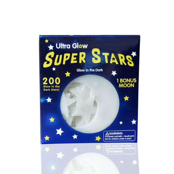 ELAYARD 1Set Luminous Star Moon Sticker White Fluorescent Decor for Doors Windows Walls