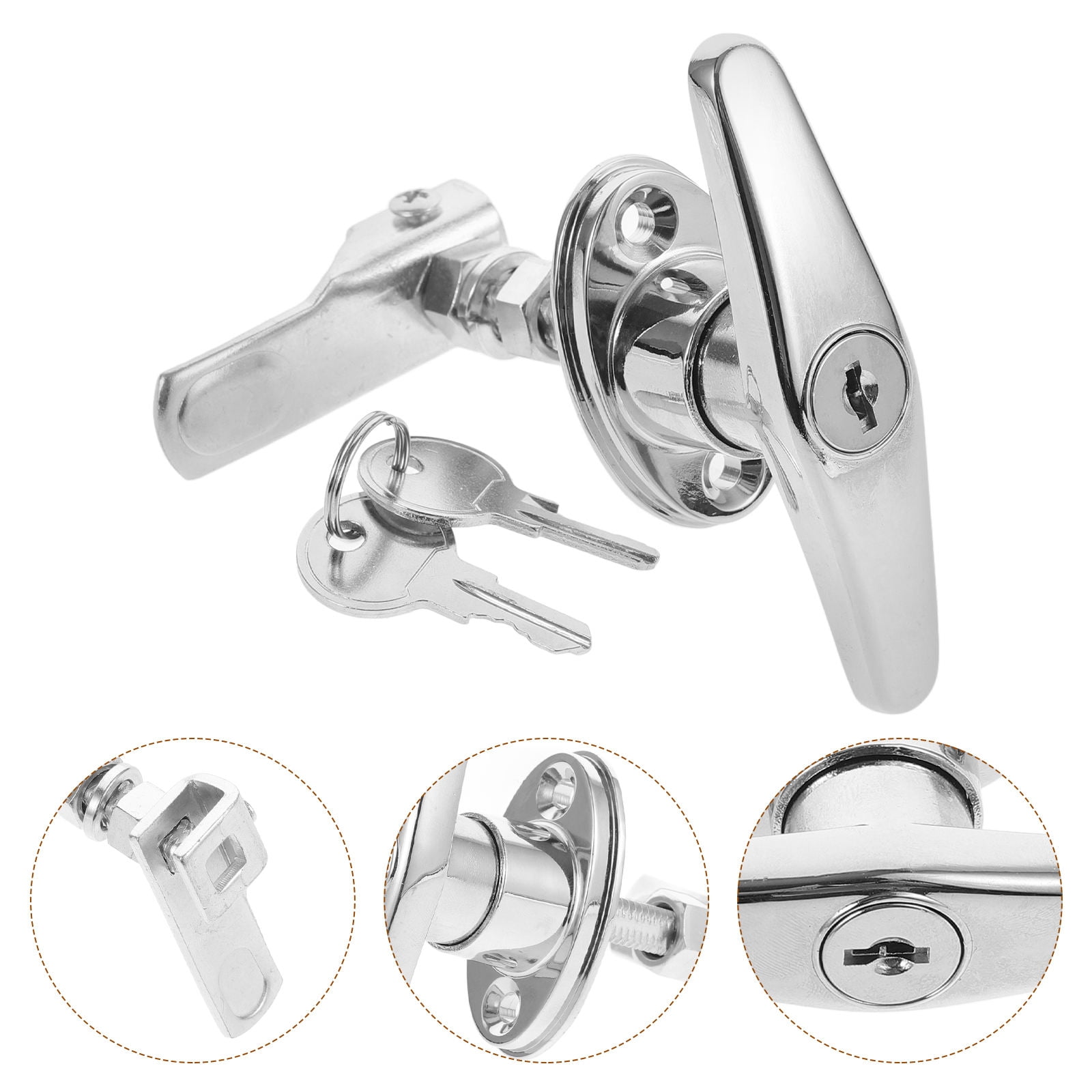 ELAYARD Zinc Alloy Cabinet Door Lock Set with Keys, Smooth Finish, Secure Home and Office Cabinet Locks