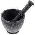 thumbnail image 1 of ELAYARD 1Set Large Capacity Black Pestle Set Grinding Bowl for Home Seasoning and Sauce, 1 of 7