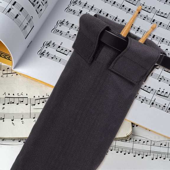 ELAYARD Metal Drumstick Holder with Black Oxford Cloth Cover for Professional Storage and Easy Organization