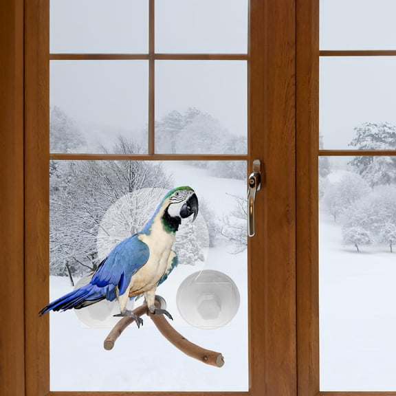 ELAYARD 1 Set of Parrot Perch Branch Wood Stand for Indoor Pet Use and Exercise