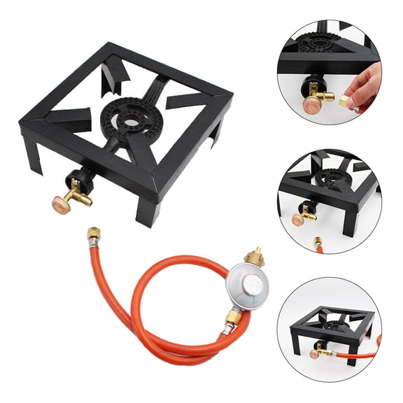 ELAYARD Portable Stove Burner Camping Cooking Set Cast Iron for Campers 1 Set