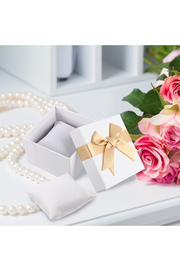 10 Pcs Bracelet Jewelry Displays Pillow White PU Protection Holders for Sellers