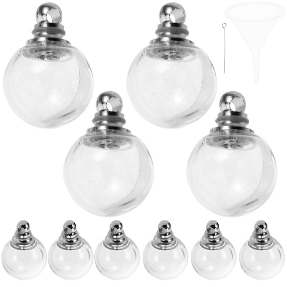 ELAYARD Transparent Glass Wish Bottle Charms for Jewelry Making and Decoration