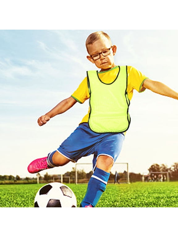 10Pcs Soccer Pinnies Polyester Sports Vests Lightweight Reusable Washing Friendly