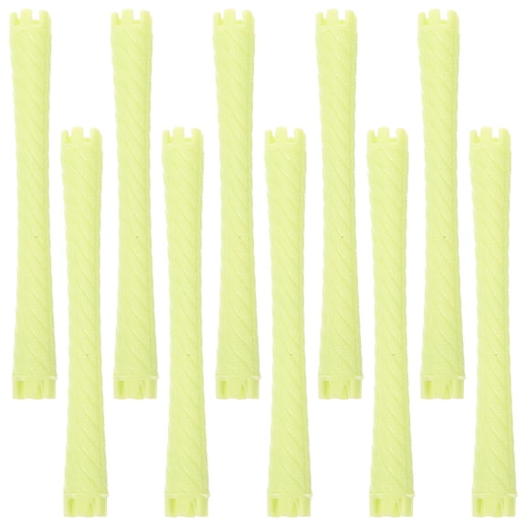 ELAYARD Plastic Yellow Hair Rollers for Styling, Lightweight and Flexible, Attractive Curls 10Pcs