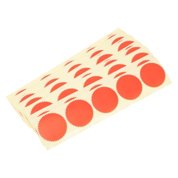 ELAYARD 100Pcs Self Adhesive Red Seal Label Stickers Paper Material for DIY Wrapping and Sealing
