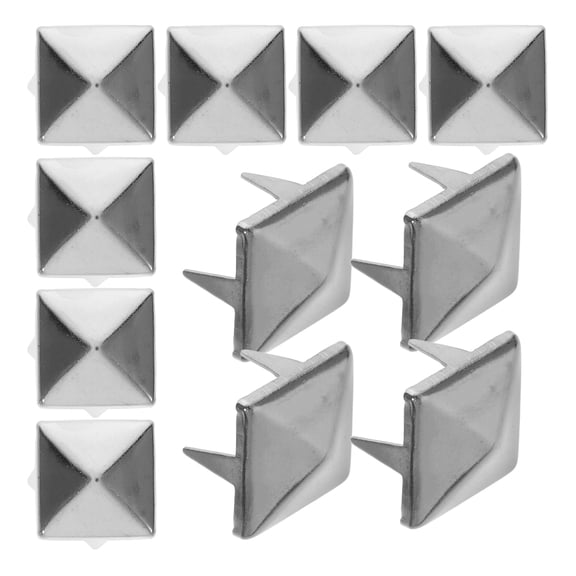 ELAYARD 100 Pcs Spots Pyramid Studs for DIY Projects Clothing Shoes Silver Copper