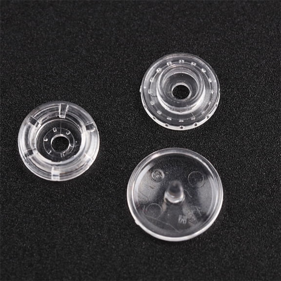 ELAYARD 100 Sets Plastic Button Snaps Resin Transparent Fasteners for Beginners Sewing Bibs
