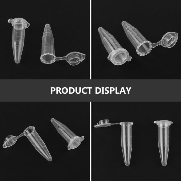 ELAYARD 1000 Pcs Extended Lip Test Lab Tubes Clear Plastic for High Speed Centrifugal Force
