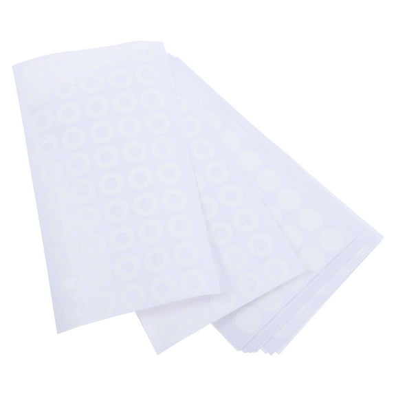 ELAYARD 1000Pcs Round Hole Punch Reinforcement Stickers Strong Adhesion White PVC Labels for Paper