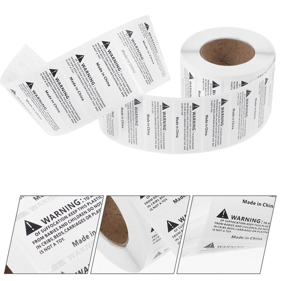 ELAYARD 1000Pcs Self Adhesive Shipping Warning Labels Suffocation Stickers for Packaging