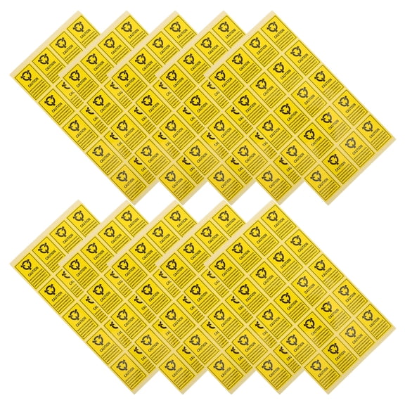 ELAYARD 1000Pcs Yellow Warning Stickers for Electronics Antistatic Self Adhesive Seal Labels