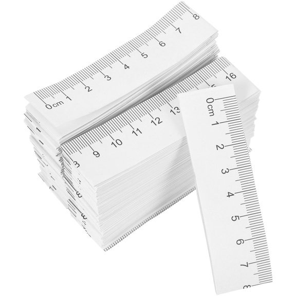 ELAYARD 100Pcs Durable Double Sided Paper Measuring Tape Roll White for Classroom and Home Use