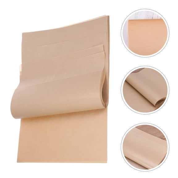 ELAYARD 100Pcs Precut Brown Baking Parchment Paper Sheets for Cakes Cookies and Meat