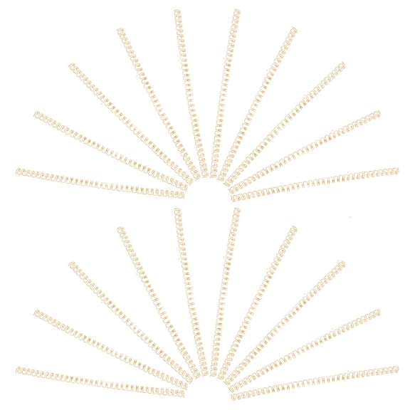 ELAYARD 100Pcs Metal Spiral Binding Coils 34 Hole Golden Color for Professional Office Binder Supplies