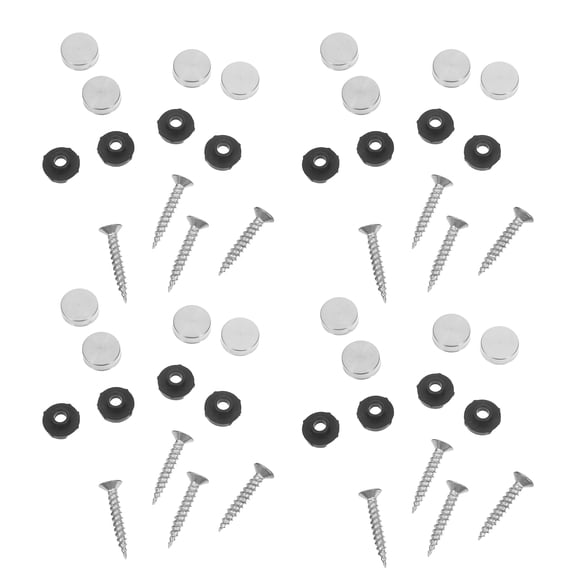 ELAYARD 100Pcs Mirror Screw with Cap Stainless Steel Decorative Fasteners for Glass Mirrors and Cabinet Hardware