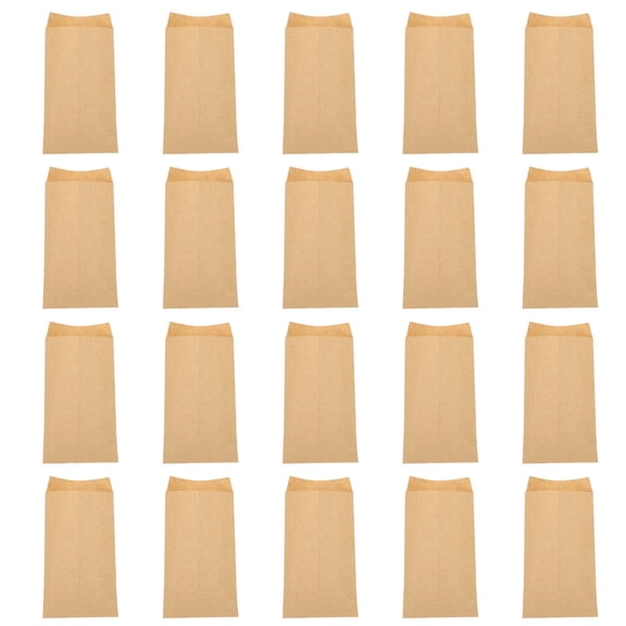 ELAYARD 100Pcs Kraft Paper Storage Pouches Khaki Envelope Design Biodegradable and Breathable