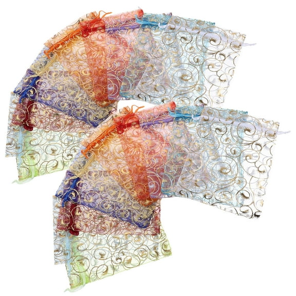 ELAYARD Organza Drawstring Bags for Jewelry and Small Items Easy to Open 100Pcs