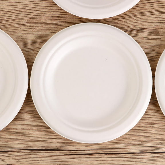 ELAYARD Small Dessert Plates Round Plate White 100Pcs 6In for Baby Shower Family Gathering