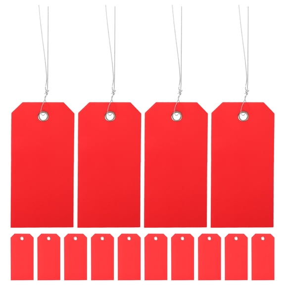 ELAYARD 100Pcs Red Writable Luggage Tags with Reinforced Eyelets for Suitcase Backpack Organization
