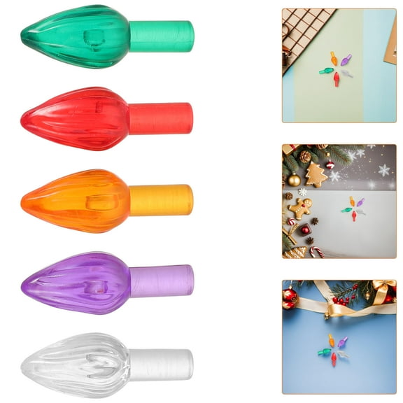 ELAYARD 100pcs Assorted Color Christmas Tree Pegs Holiday Decoration Accessories for Festive Home and Party Decor