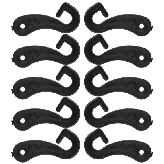 ELAYARD 100Pcs Black Plastic Sock and Hat Display Hooks for Retail and Home Organization with Multipurpose Hanging