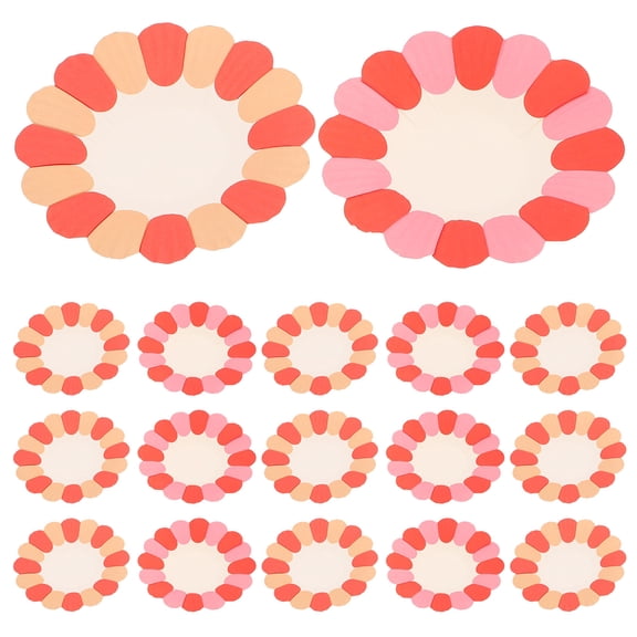 ELAYARD Spring Party Supplies Floral Design Paper Plates, Assorted Colors, 100 Count Disposable Tableware for Events